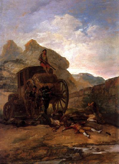 Francisco de Goya Asalto de ladrones oil painting image